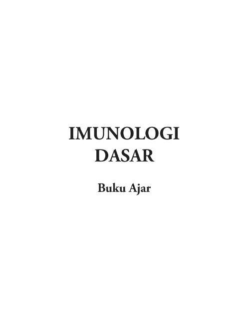 IMUNOLOGI DASAR